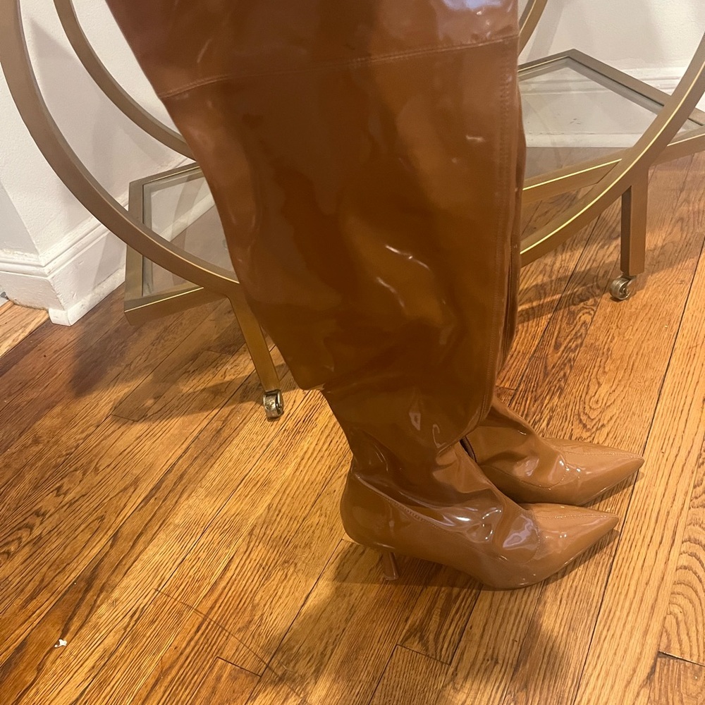 Over the Knee Patent Leather Boots
